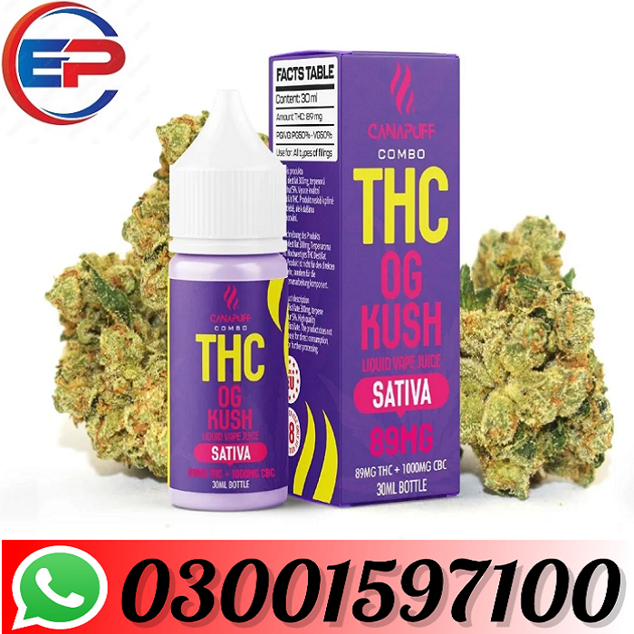 Orignal THC Liquid 89mg THC/1000mg CBC-OG Kush-30ml In Pakistan =03001597100