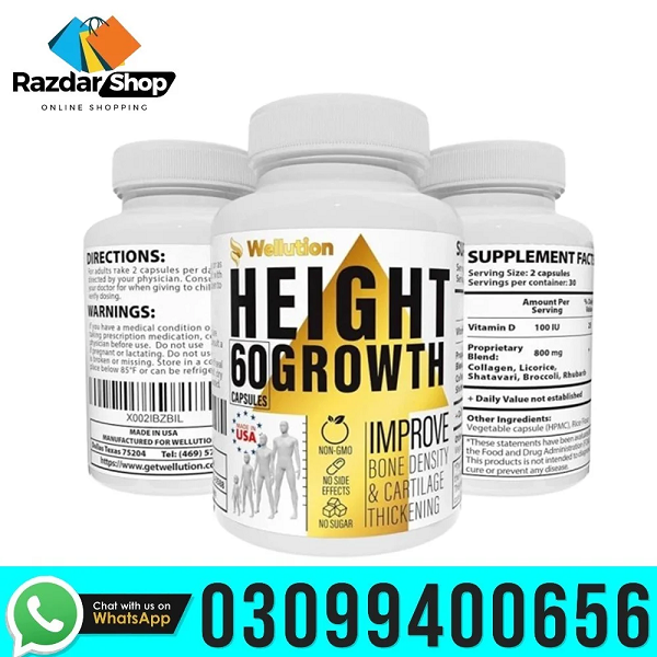 Wellution Height Growth Capsule In Karachi | 03099400656