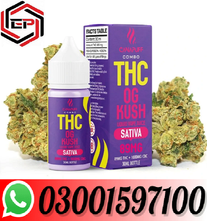 THC Liquid 89mg THC/1000mg CBC-OG Kush-30ml In Karachi - 03001597100