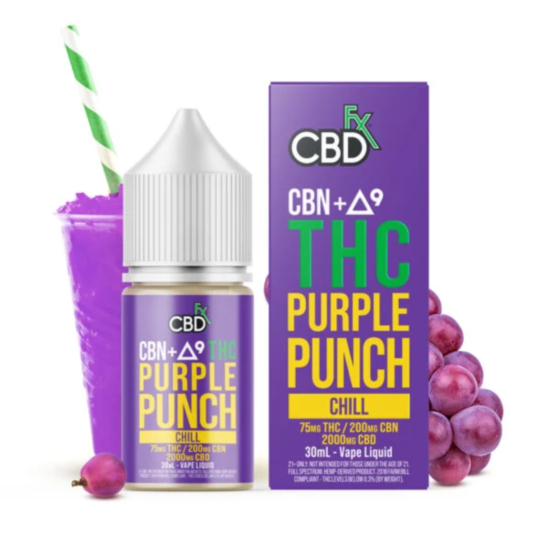 New Delta-9 THC Vape Juice: Purple Punch (Indica) In Pakistan - 03001597100