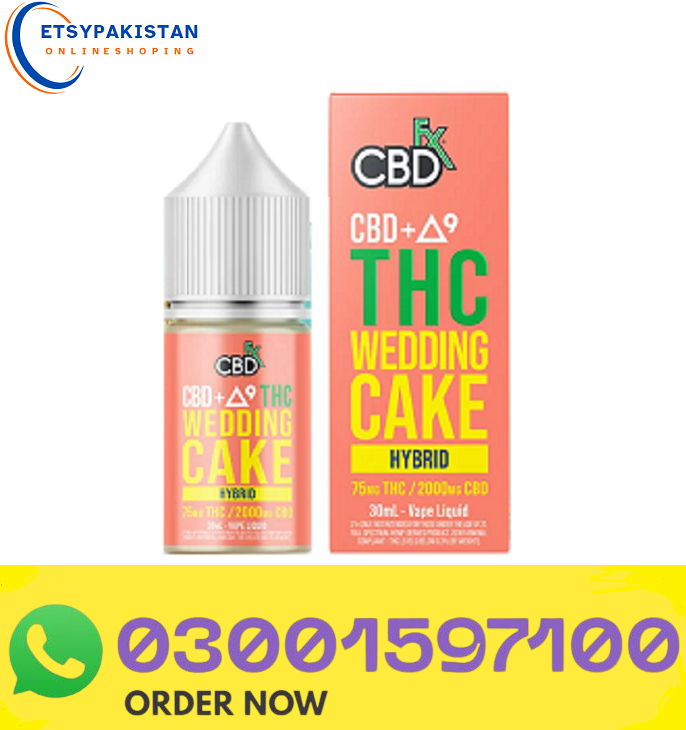Fantastic CBD + Delta-9 THC Vape Juice: Wedding Cake – Hybrid In Karachi=03001597100