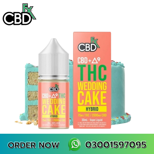 New CBDFX CBD + Delta-9 THC Vape Juice - Wedding Cake - Karachi - 03001597095