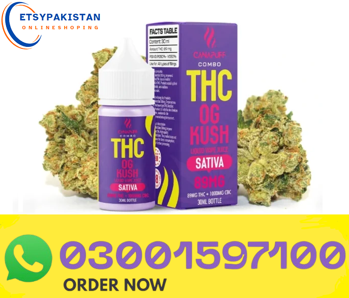 Best THC Liquid 89mg THC/1000mg CBC-OG Kush-30ml In Rawalpindi=03001597100