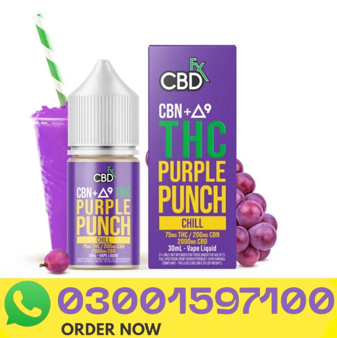 Purple Punch (Indica) Delta-9 THC Vape Juice: In Hyderabad=03001597100