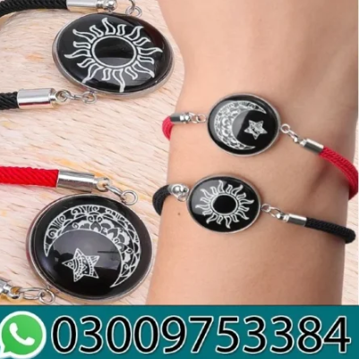 Sun and Moon Lovers Time Gem Luminous Couple Bracelets in Pakistan | 03009753384