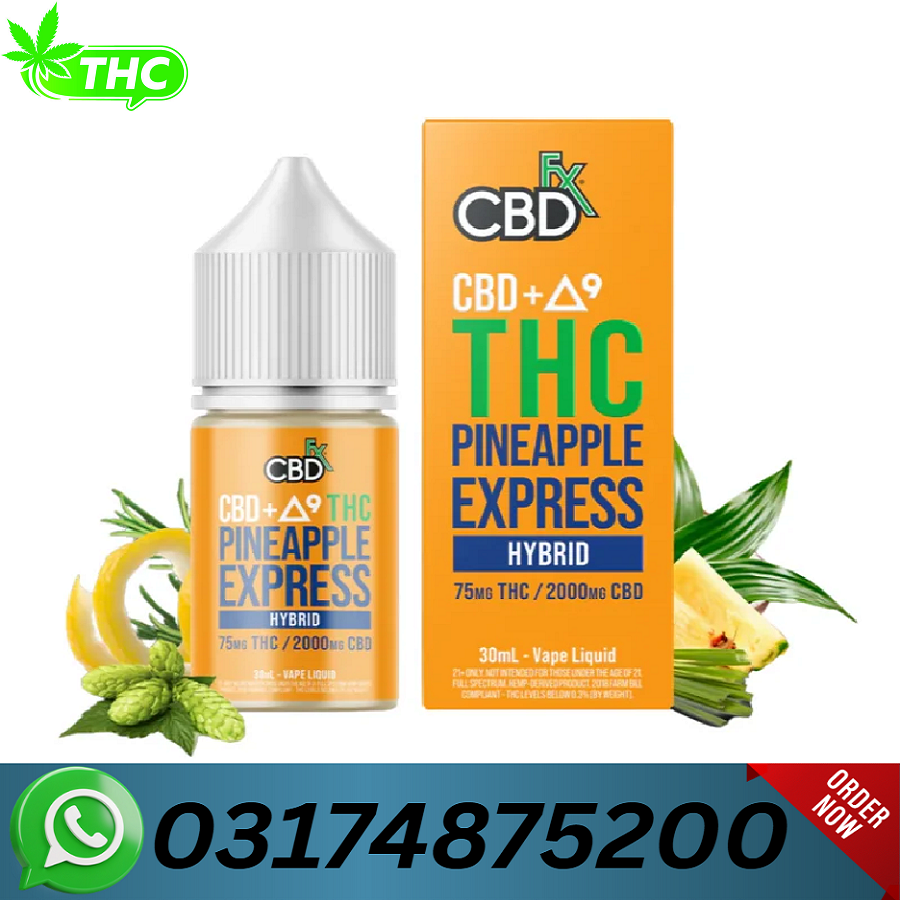 Pineapple Express CBDfx CBD+D9 THC Vape Liquid In Pakistan/03001597100