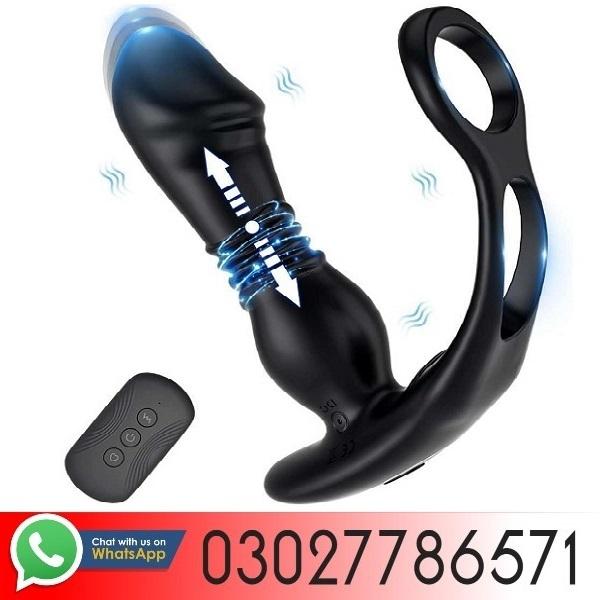Thrusting Prostate Massager With Dual Rings - 03027786571