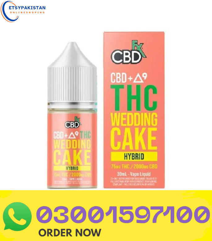 Original CBD + Delta-9 THC Vape Juice: Wedding Cake – Hybrid In Karachi=03001597100