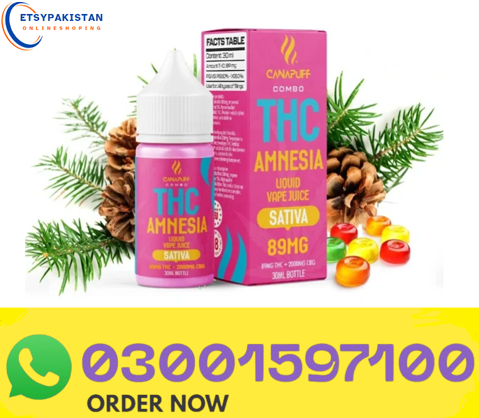 Brand  THC Liquid 89mg THC/2000mg CBG – Amnesia – 30ml In Karachi=03001597100