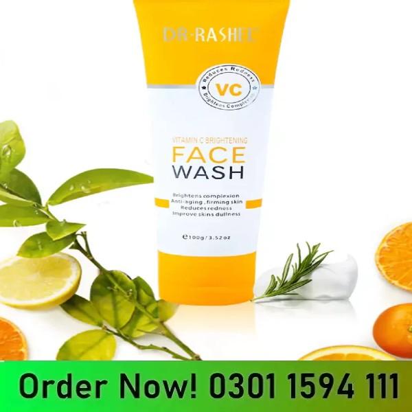 Vitamin C Brightening Complexion Anti aging Reduces Redness Face Wash 100g in Pakistan - 03011594111