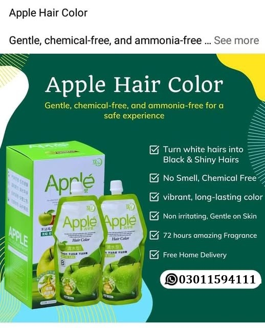 Apple Hair Color in Multan- 03011594111 Multan