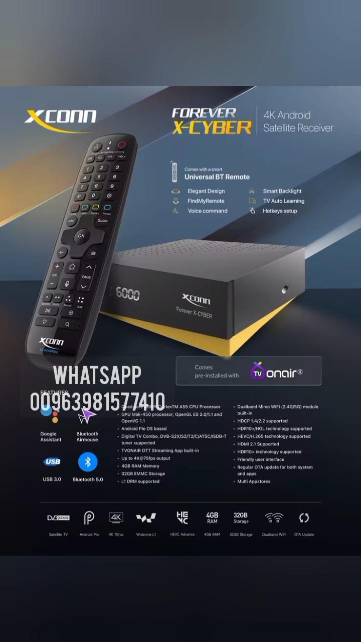 XCONN FOREVER X-CYBER Satellite Receiver Android 8k