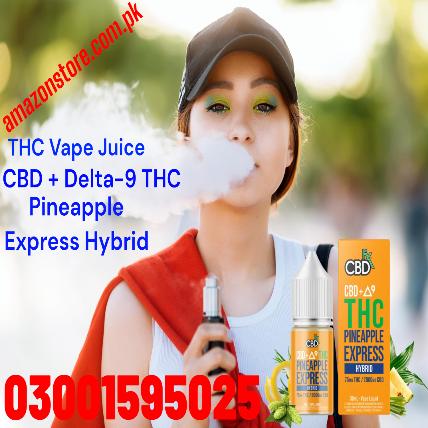THC Vape Juice CBD Delta THC Pineapple Express Hybrid In Pakistan=03001595025