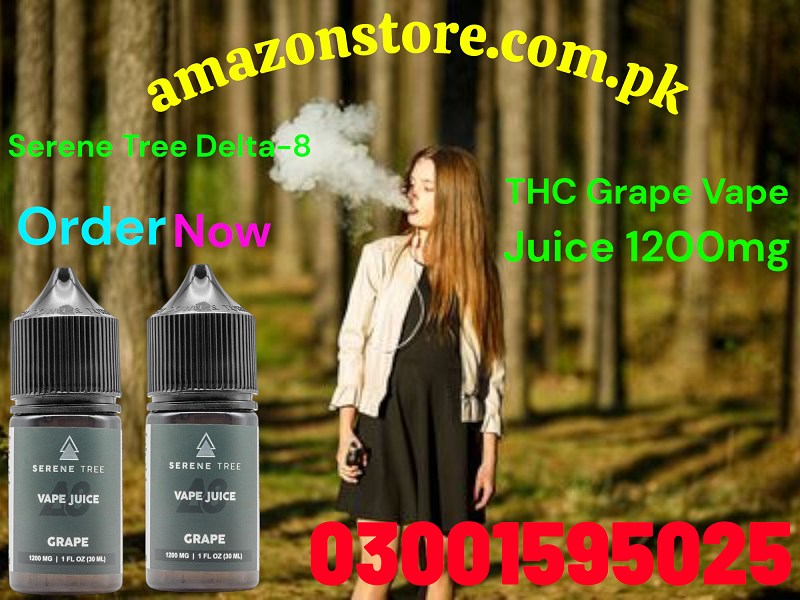 Serene Tree Delta-8 THC Grape Vape Juice 1200mg in Rawalpindi=03001595025