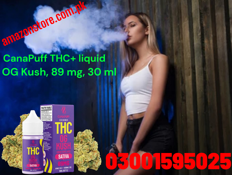 CanaPuff THC+ liquid OG Kush, 89 mg, 30 ml In Pakistan=03001595025