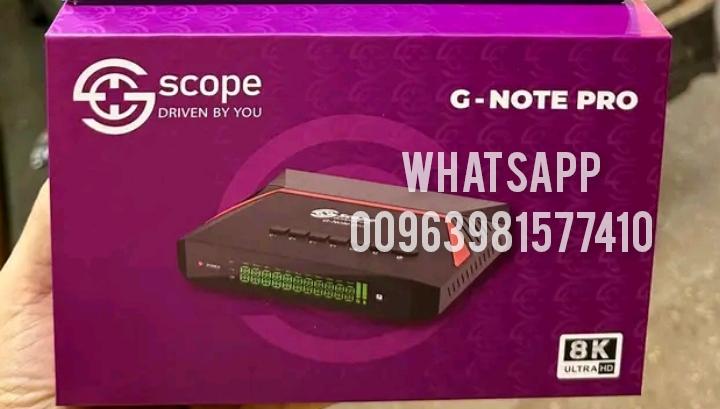SCOPE G-NOTE PRO AMLOGIC 8K ANDROID FOREVER PRO