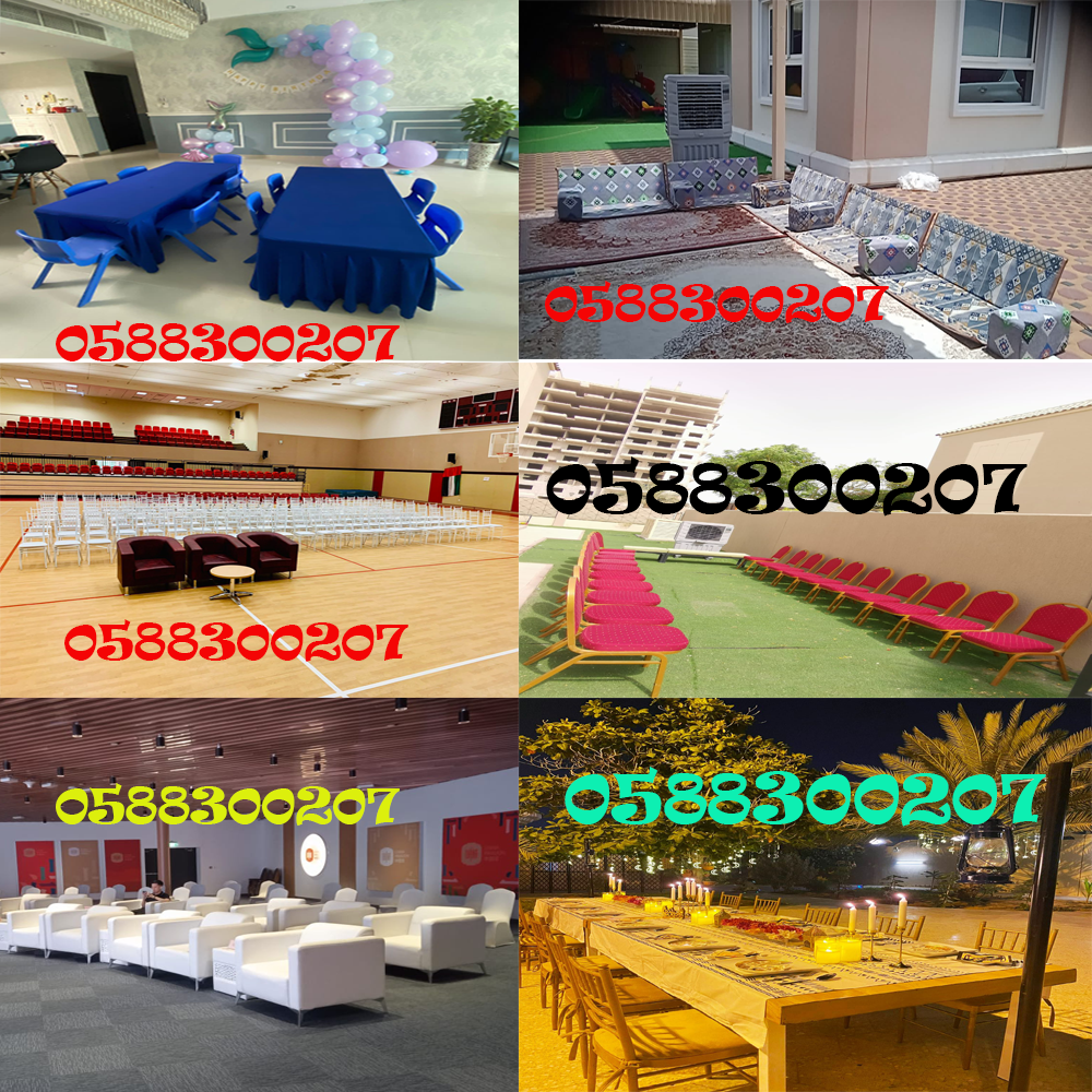 The finest tables and chairs for rent in Dubai.