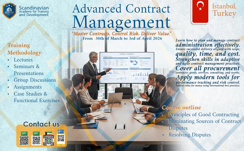 🎥 Confirmed Training Program | Now Open for Registration 📌 Advanced Contract Management