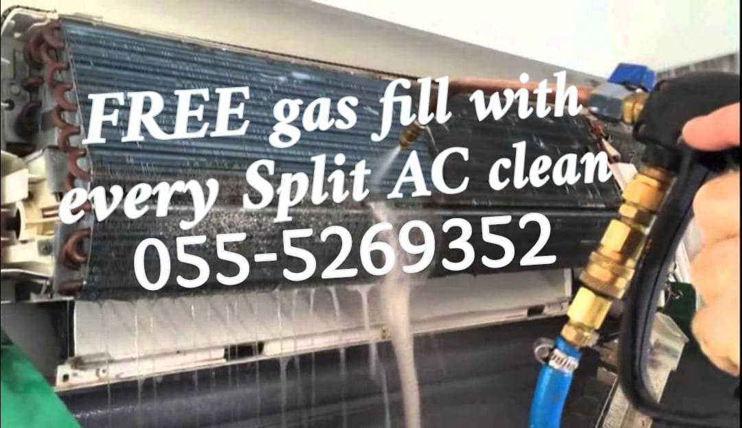 ajman AC repair cleaning umm al quwain split gas 055-5269352