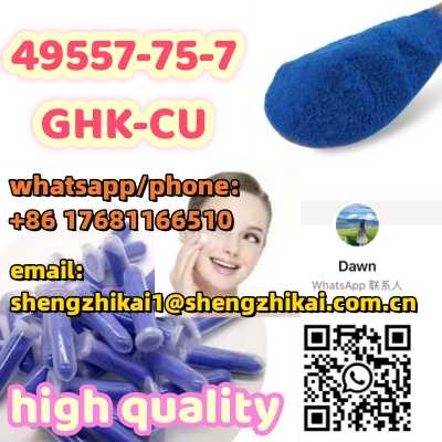 Cosmetic Grade Raw Material Powder Blue Peptide Ghk-cu Copper Peptide CAS 49557-75-7