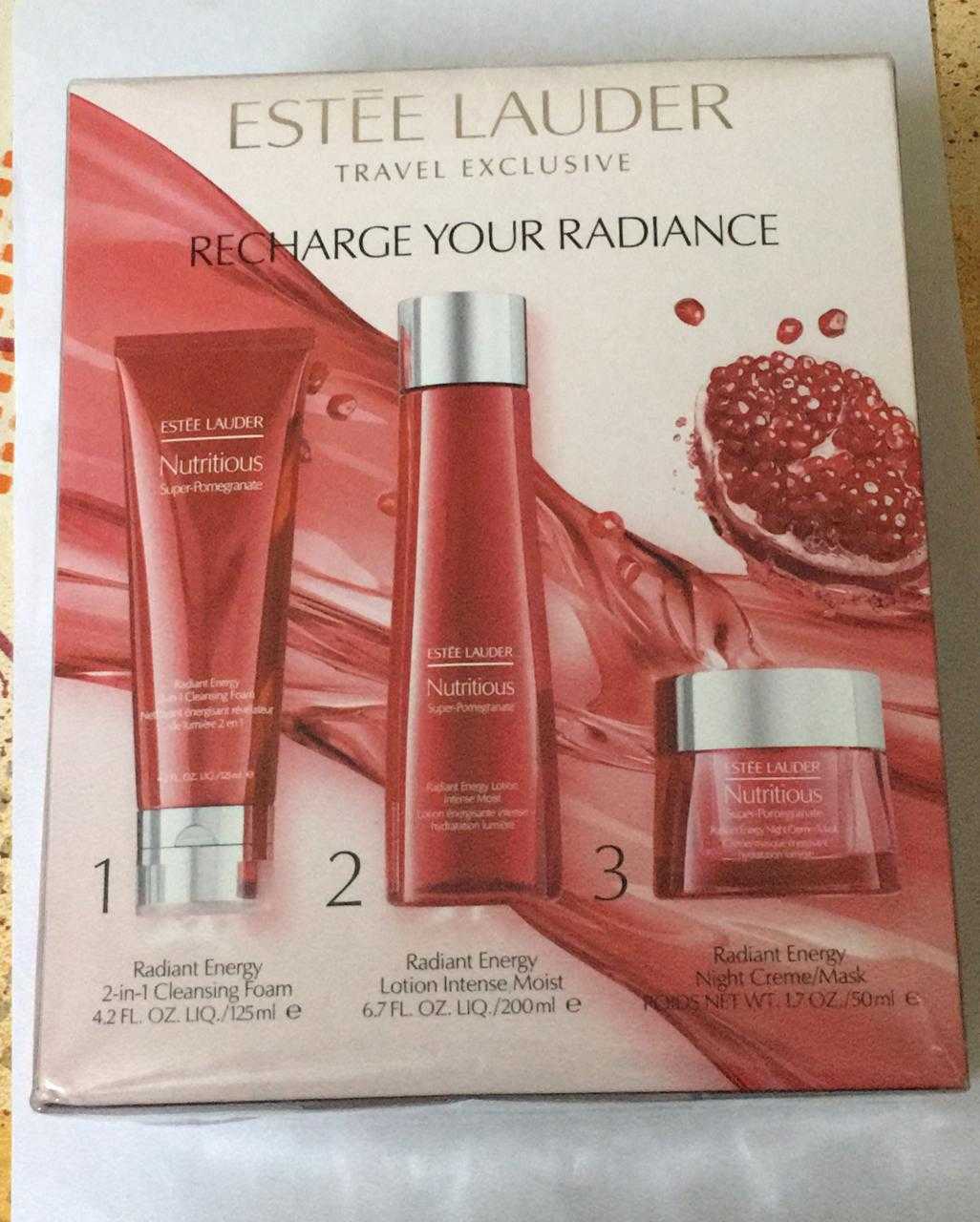 Estee Lauder Nutritious 3Pieces مكياج كريم ماسك و رغوة تنظيف و لوشن