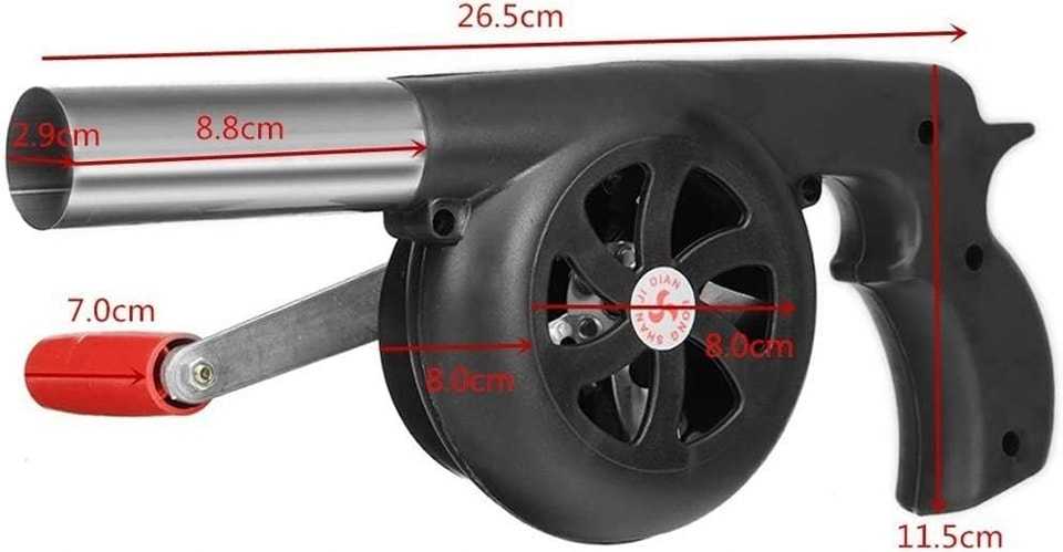 جهاز إشعال الفحم اليدوي | الة اشعال فحم الشواء مروحة هواء يدوي مروحة منفاخ فحم للشواء