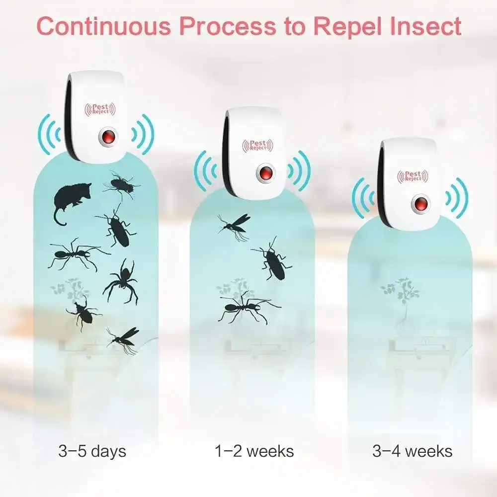 جهاز طارد الحشرات و الفئران بالموجات فوق الصوتية PEST REJECT الجهاز يعمل بالكهرباء داخل المنزل أحمي