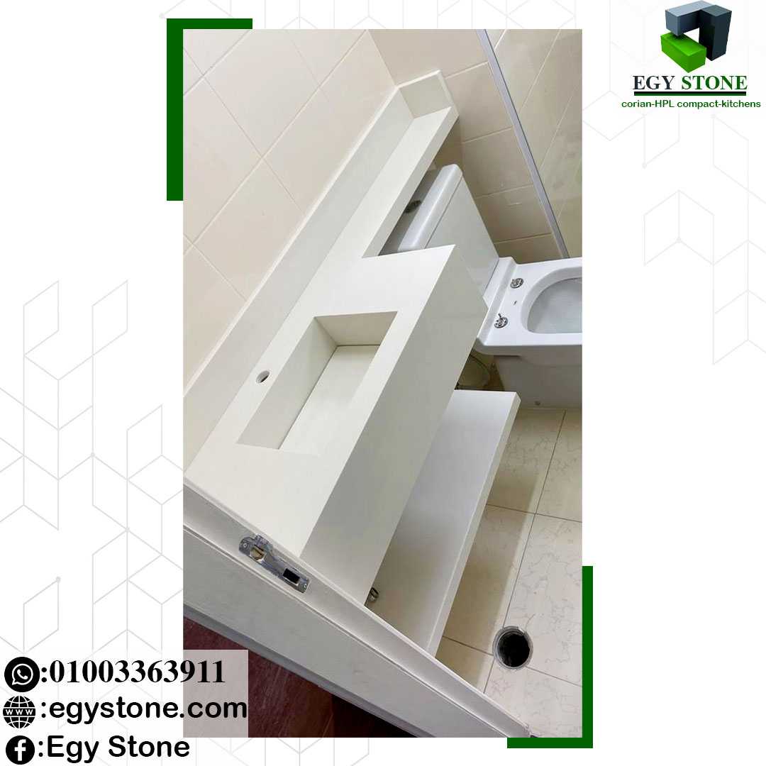 قرص مطابخ كوريان ابيض white corian