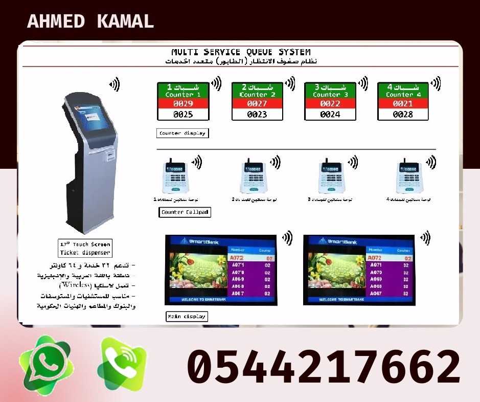 ماكينة انتظار العملاء 0544217662