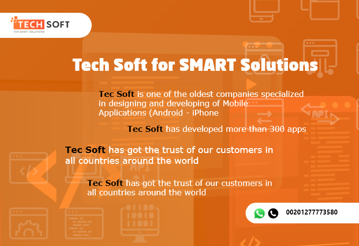 Mobile application design Tech Soft for SMART Solutions