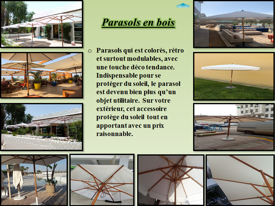 Parasols en bois