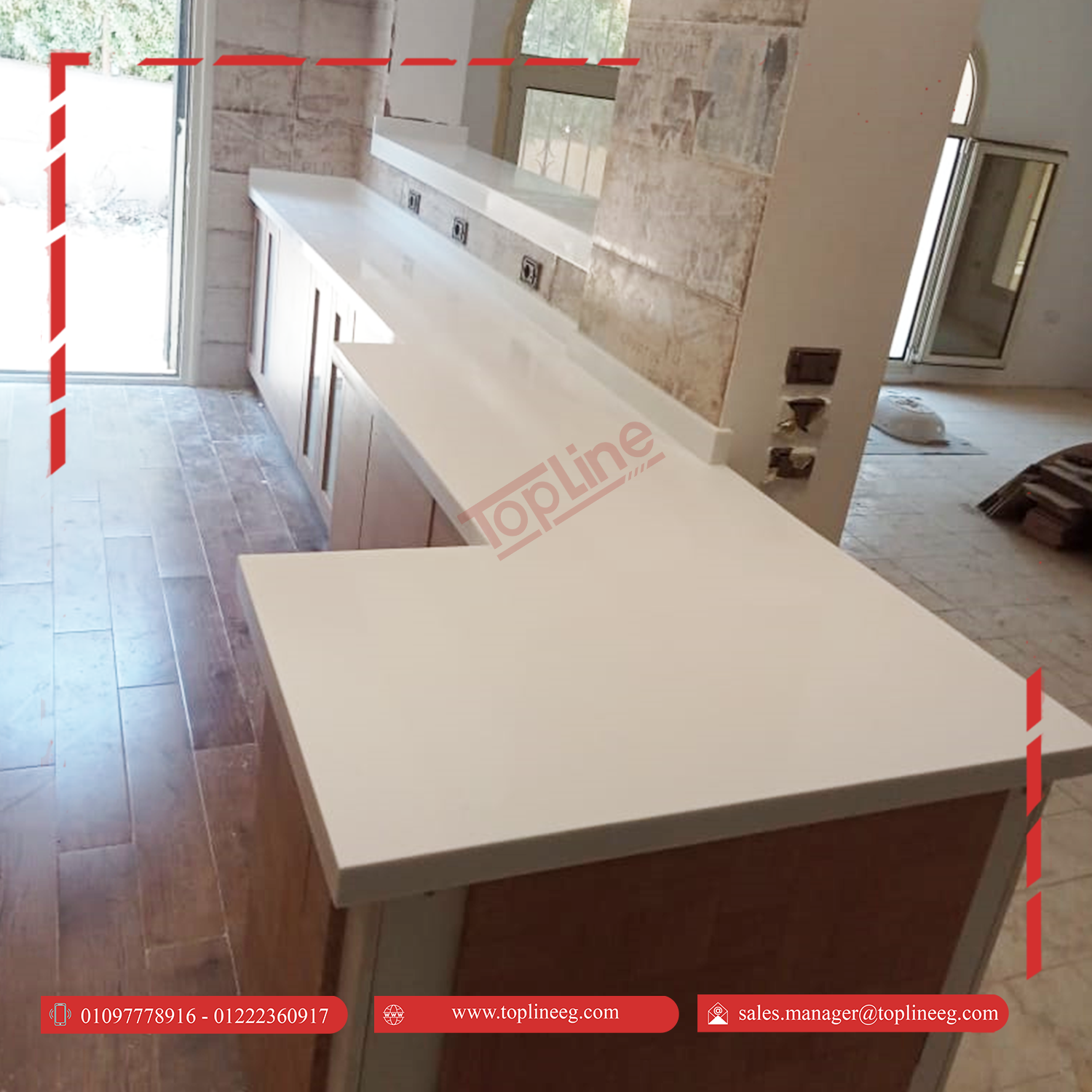 solid surface (Corian) for countertop and kitchen