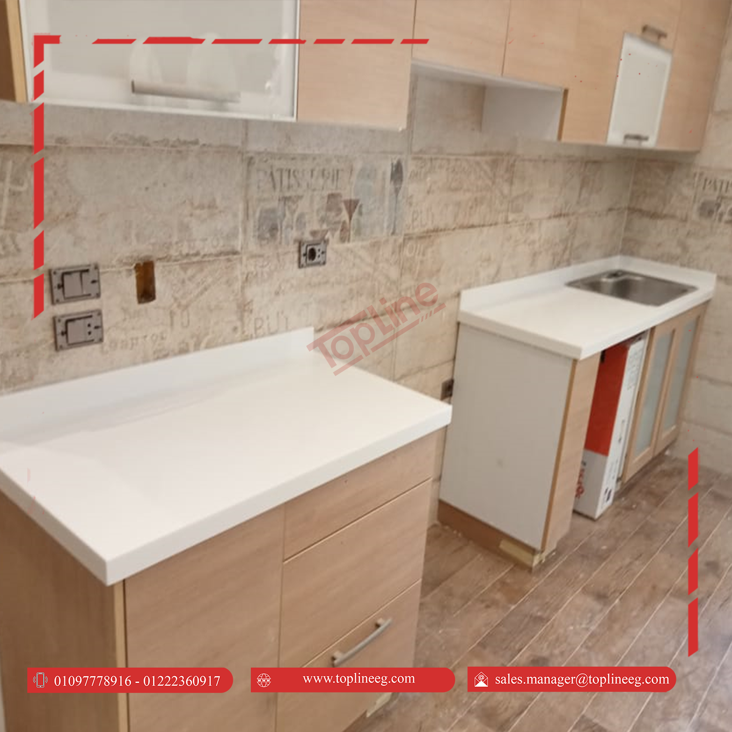 solid surface (Corian) for countertop and kitchen