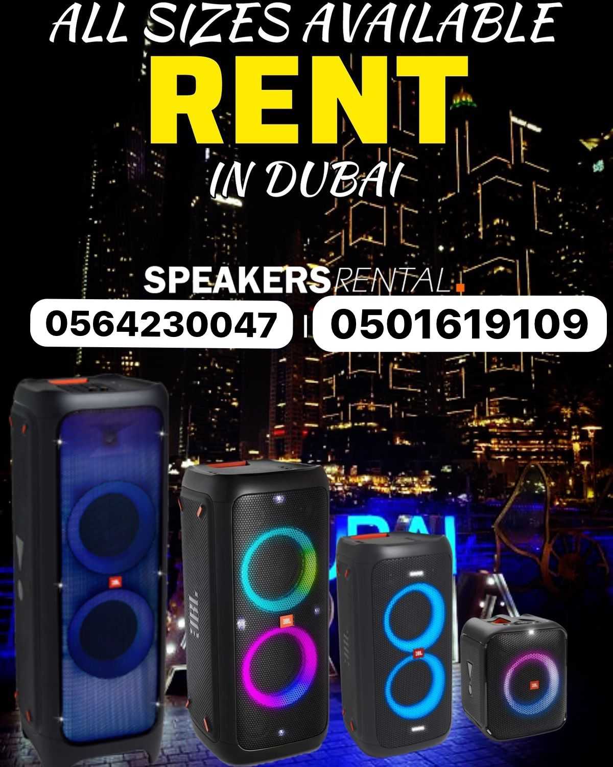 Sound system rental across the Emirates | Same day delivery