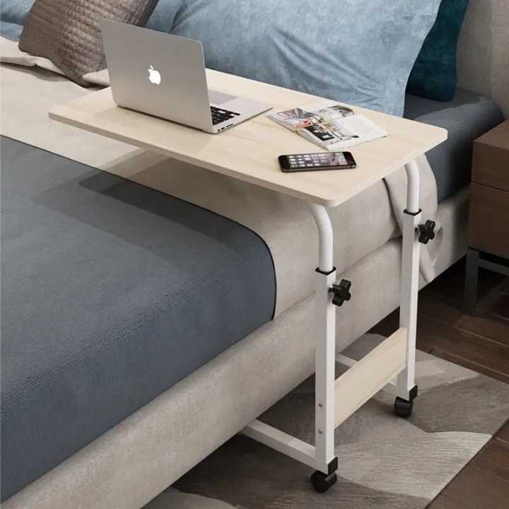 طاولة سرير طاولات اكل للمرضى . Over Bed Table طاولة سرير متحركة متعددة الاستخدامات والارتفاع طاولة