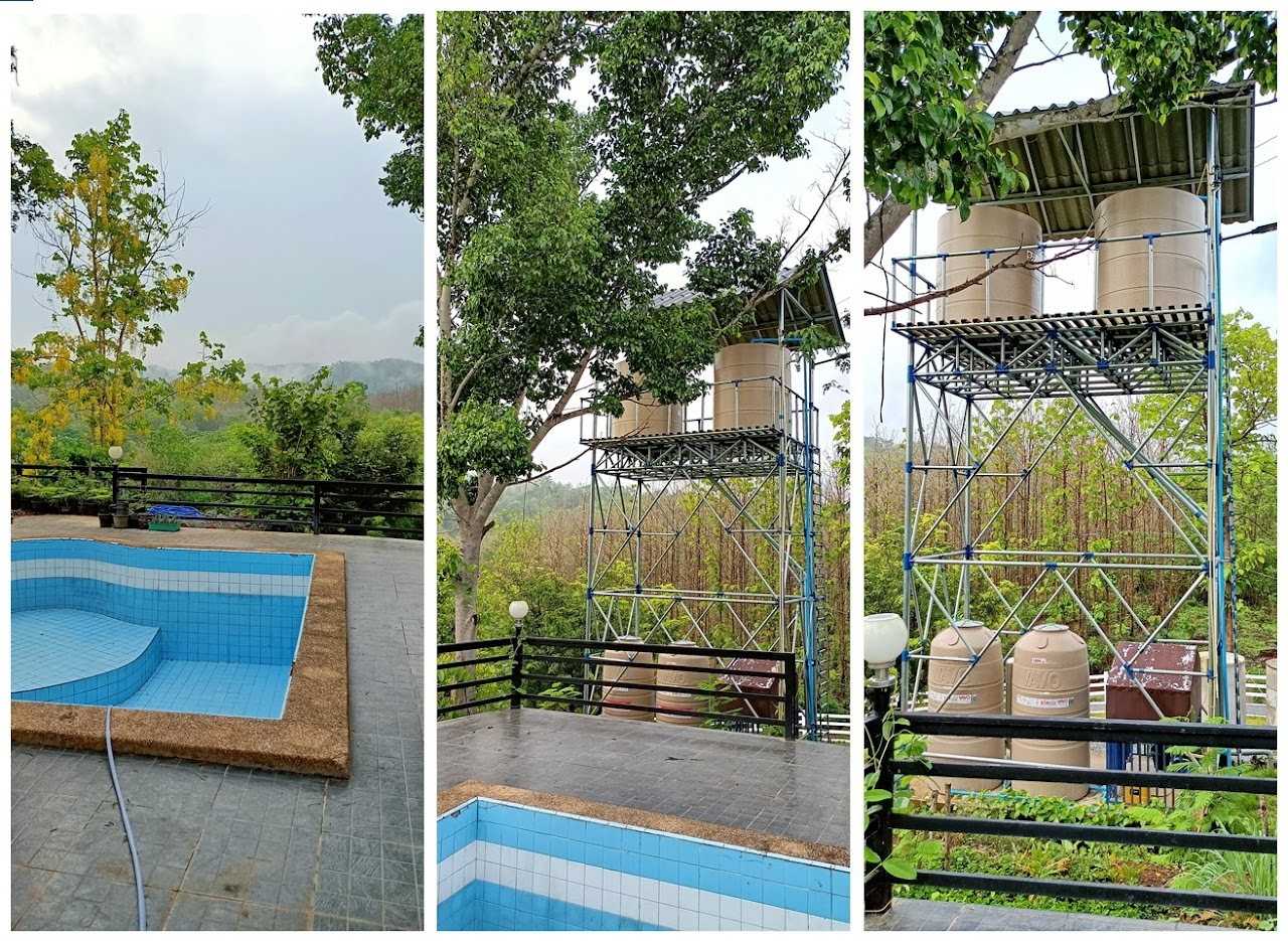 The Best Feng Shui House For Sale, surrounded by reservoir and mountains.