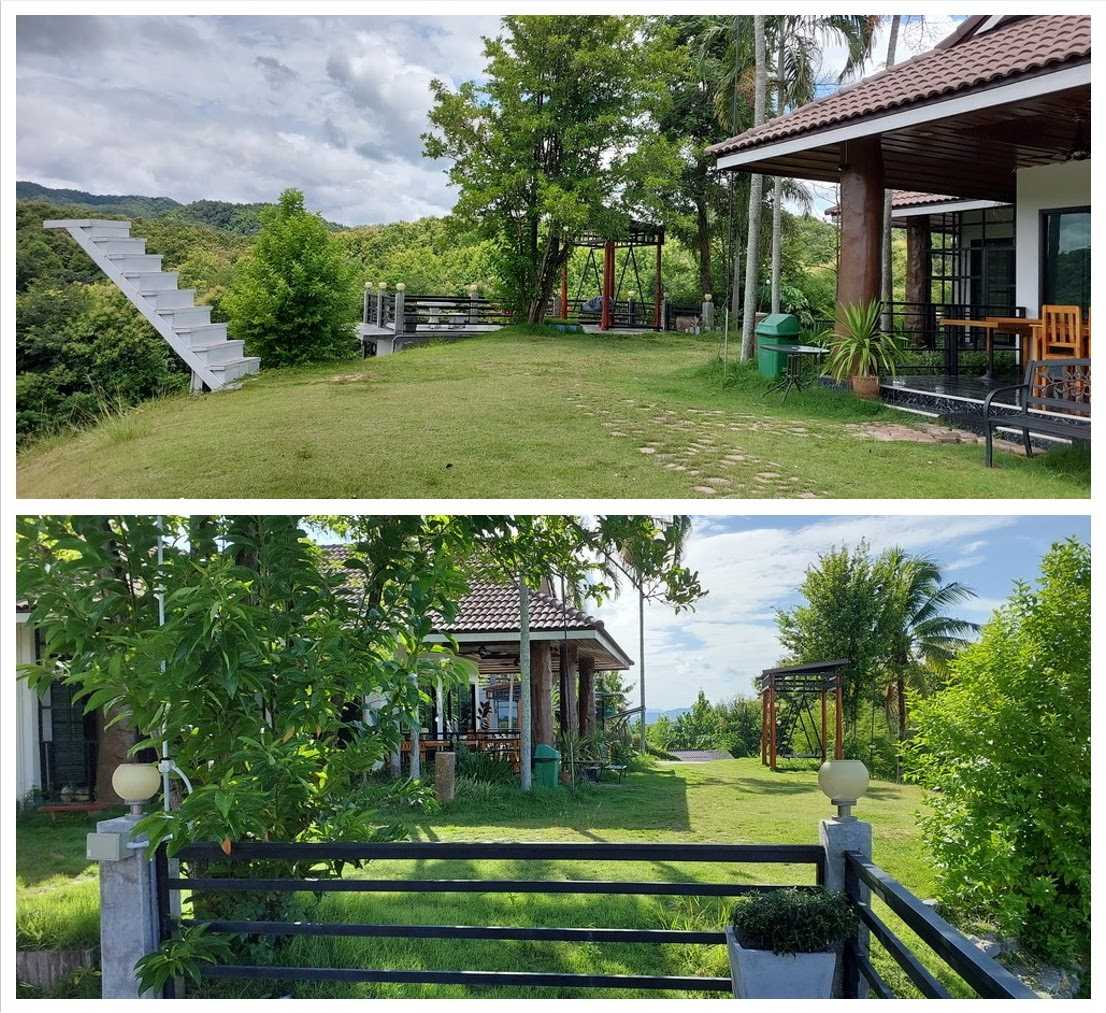 The Best Feng Shui House For Sale, surrounded by reservoir and mountains.