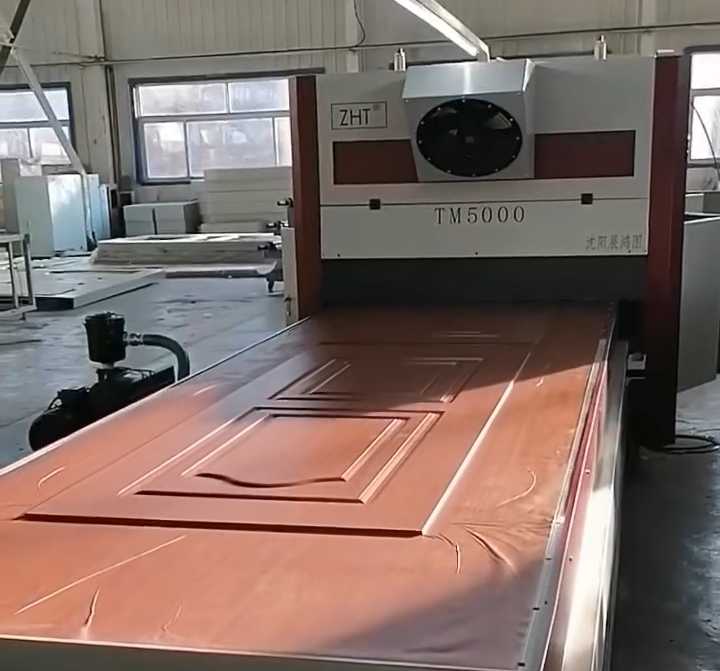 TM5000 Wooden Door Vacuum Forming Film Press Machine