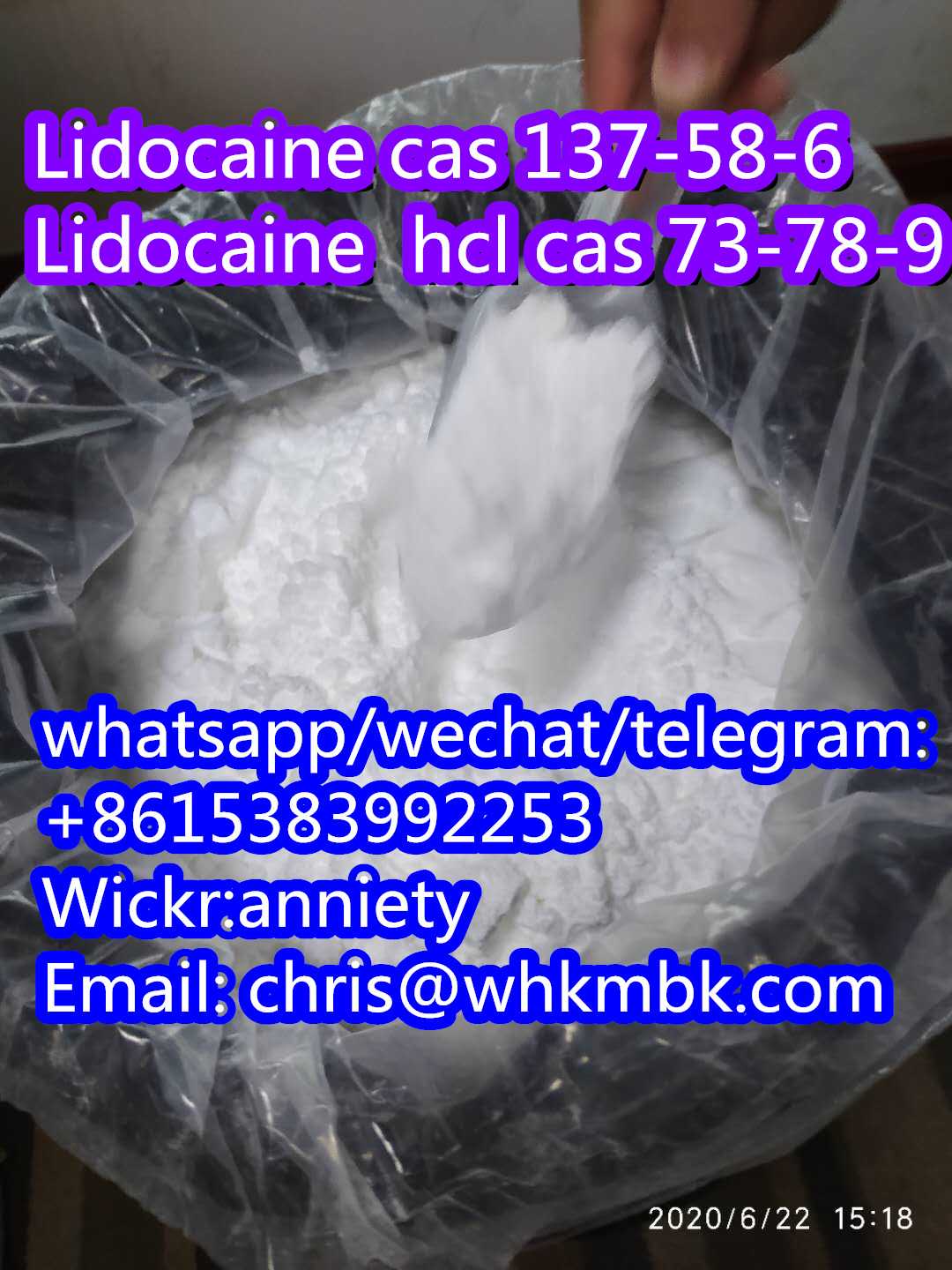 whatsapp/Telegram: +86 153 8399 2253 Lidocaine cas 137-58-6 Lidocaine hcl cas 73-78-9