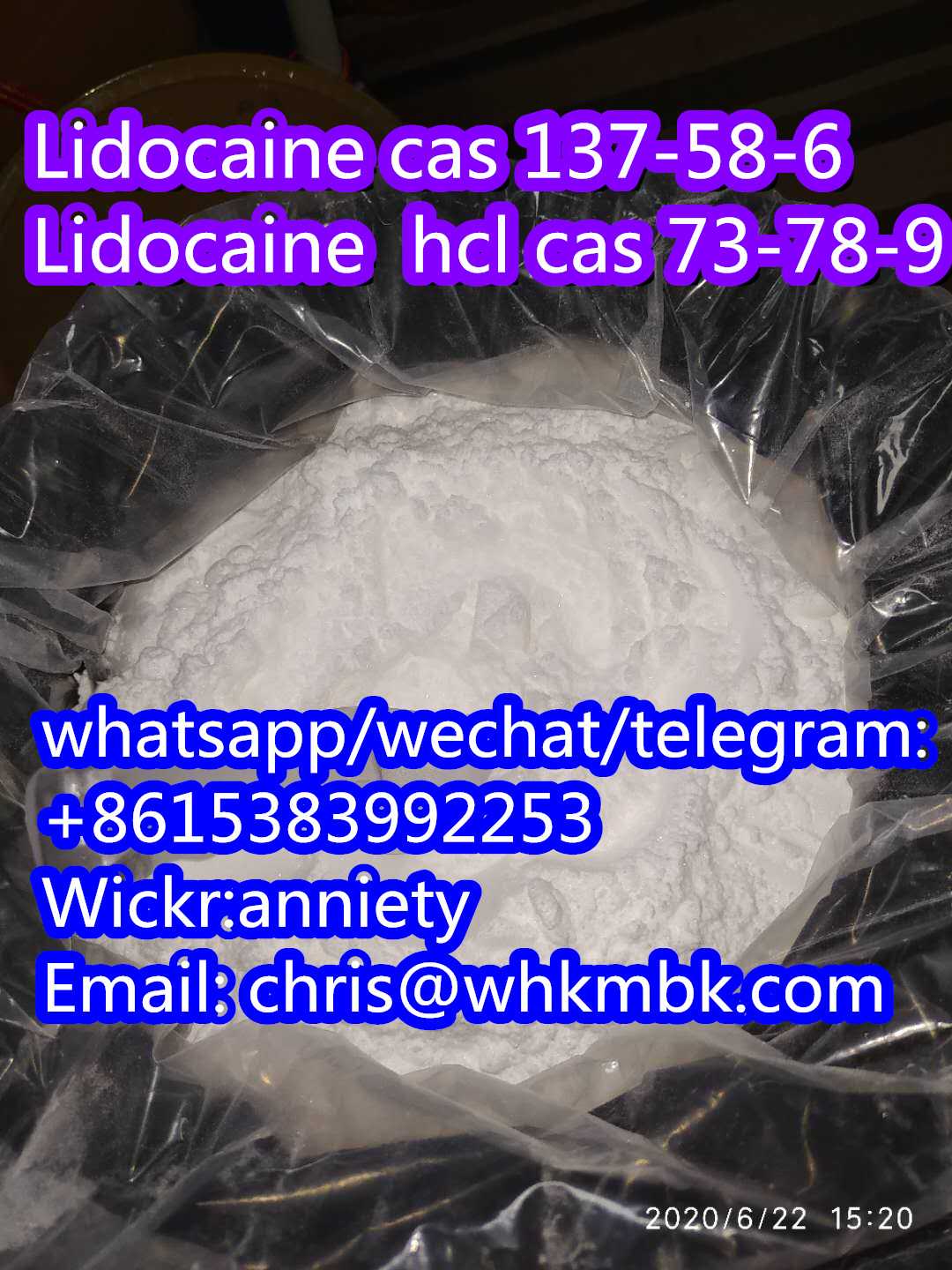 whatsapp/Telegram: +86 153 8399 2253 Lidocaine cas 137-58-6 Lidocaine hcl cas 73-78-9