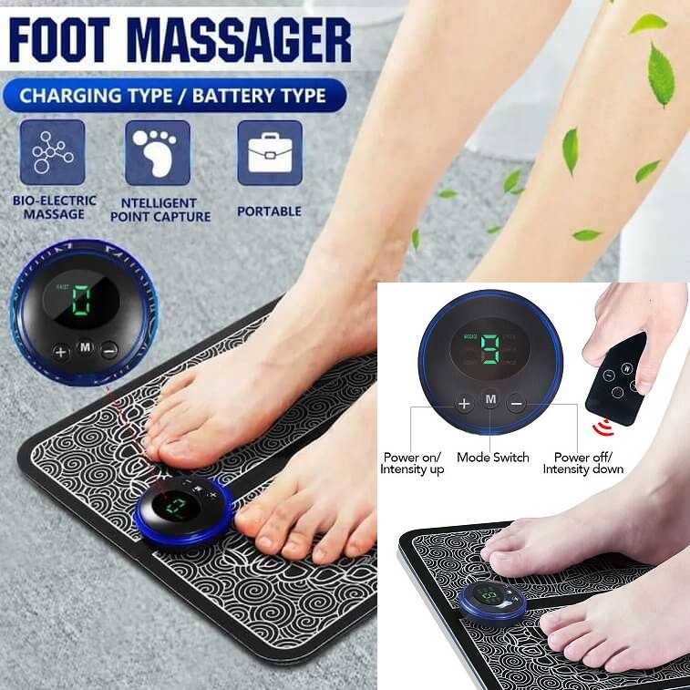 Ems Foot Massager - جهاز علاج الدوالي و تورم القدمين مع ريموت كونترول