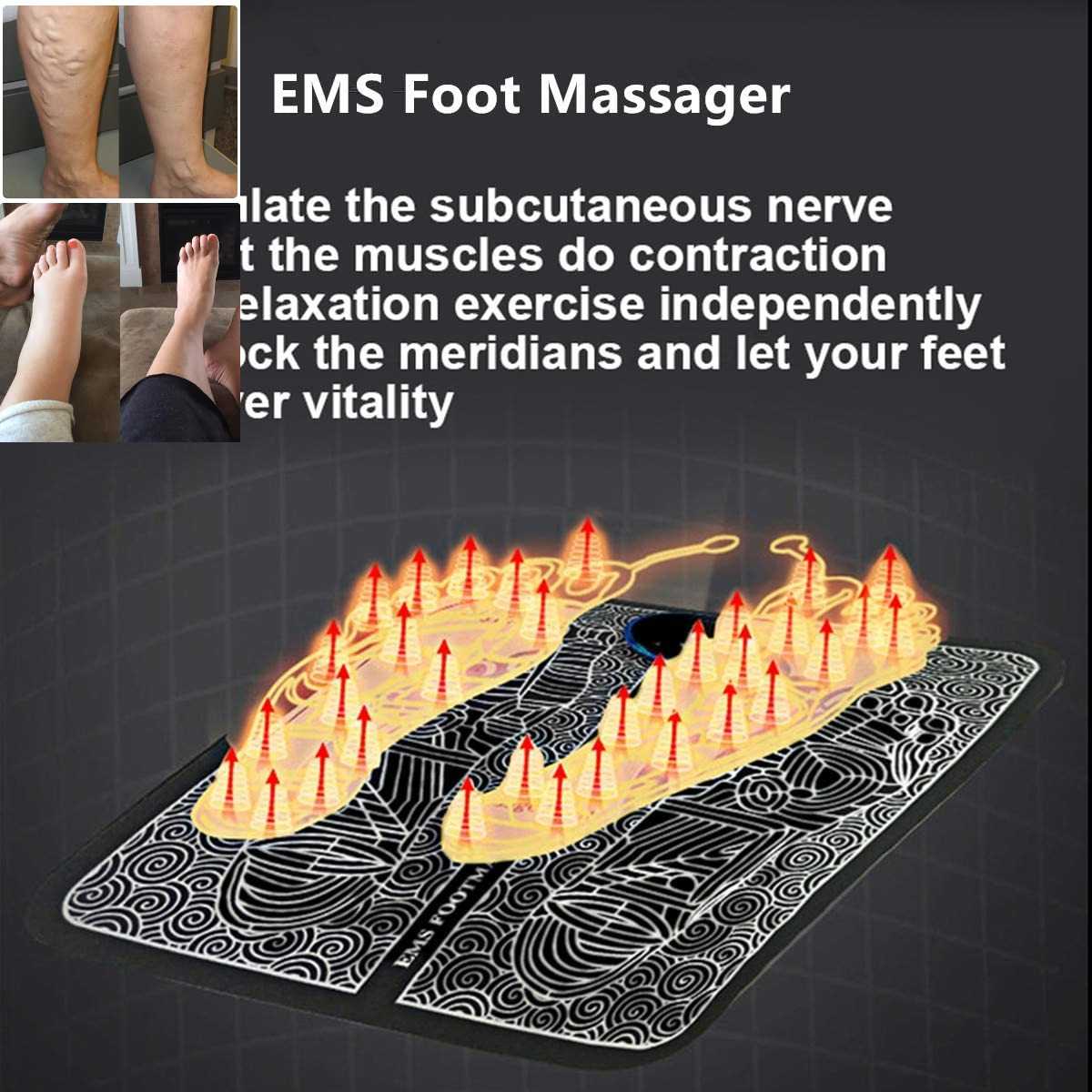 Ems Foot Massager - جهاز علاج الدوالي و تورم القدمين مع ريموت كونترول